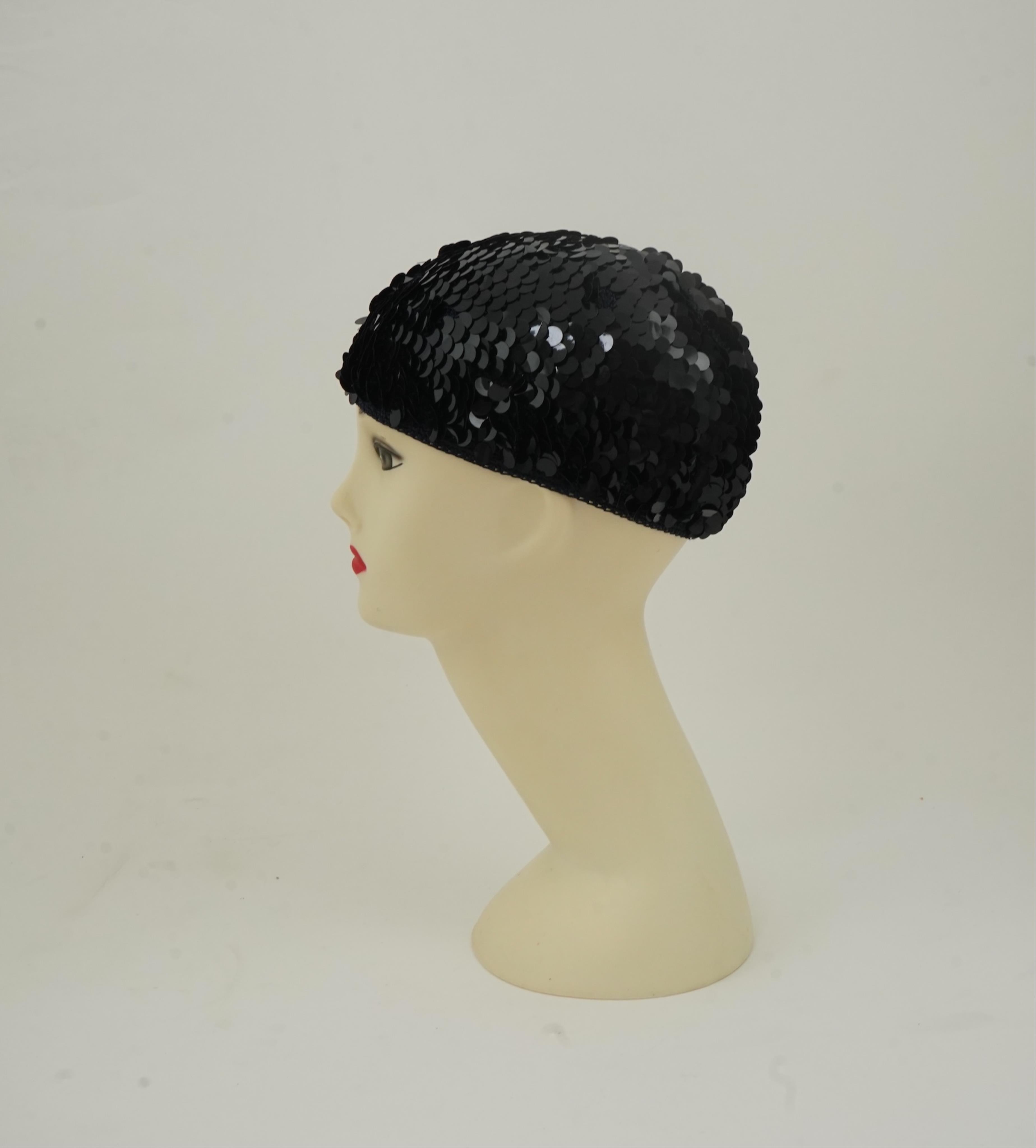 Two black vintage lady's hats